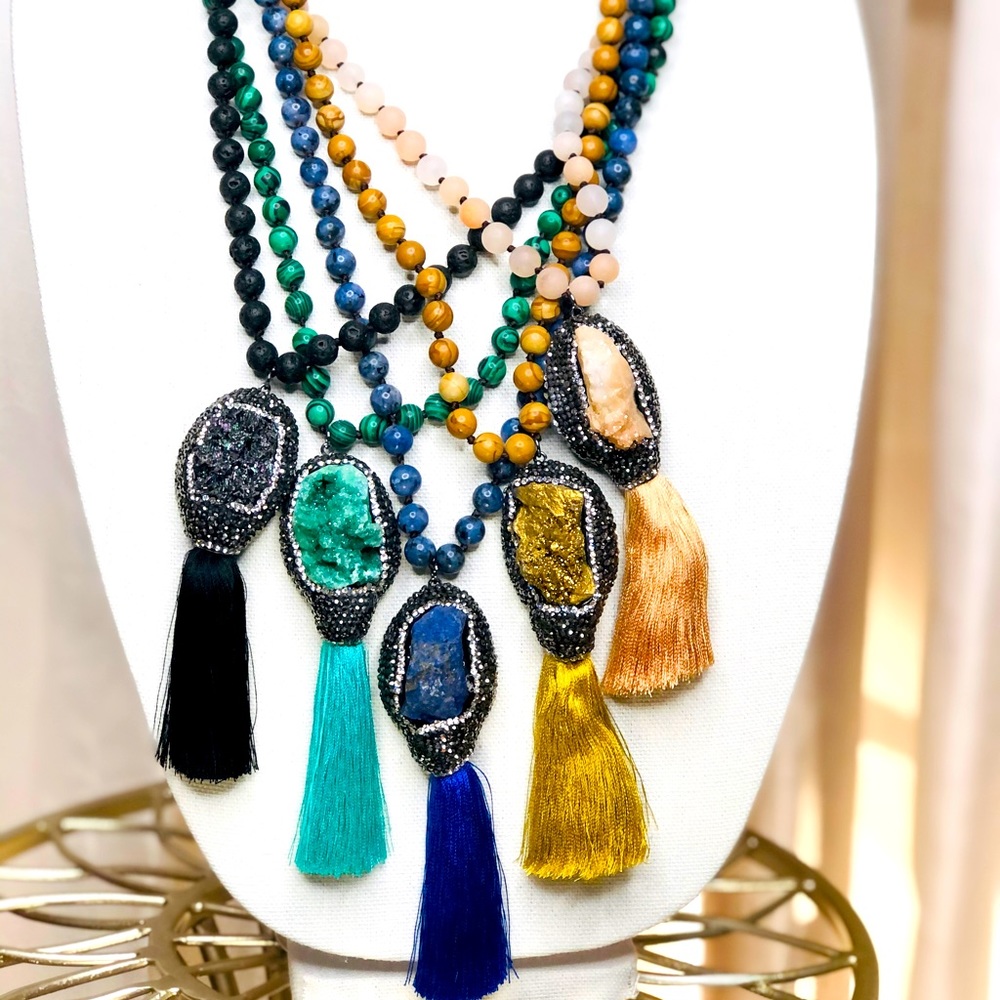 Elegant Stone Beaded Necklaces